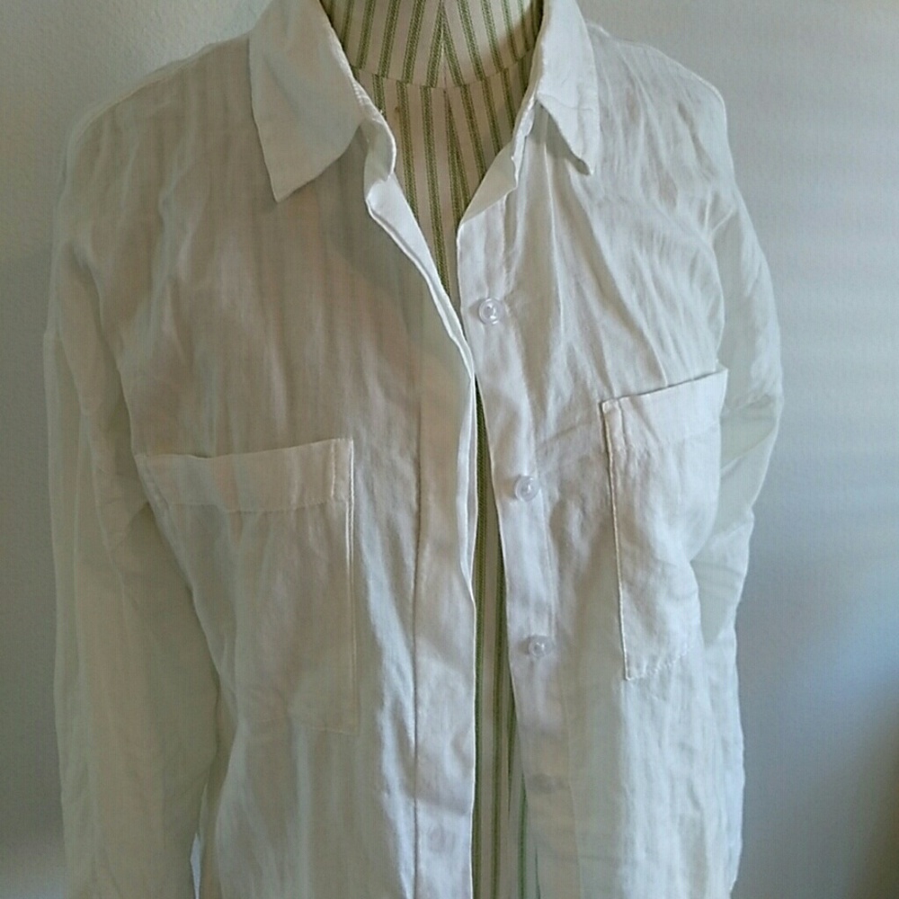 Wardrobe staple -100% cotton white button down